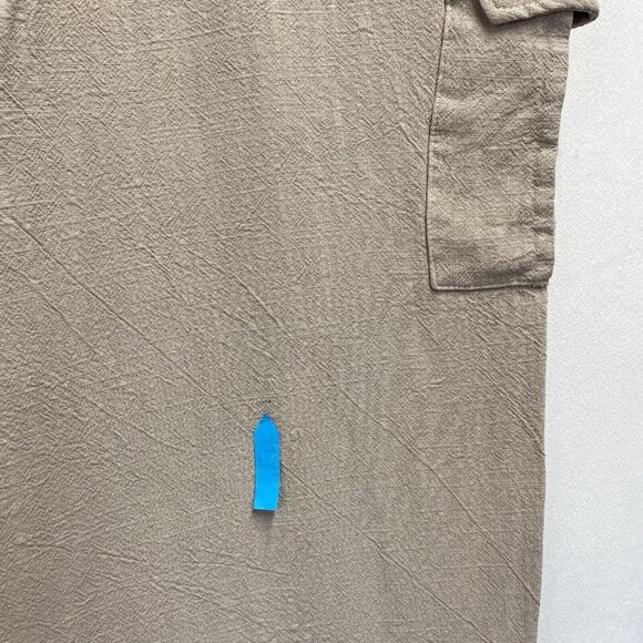 Adrienne Vittadini High Waisted Wide Leg Cargo Pants Women XL Beige Side Pockets - Picture 2 of 16